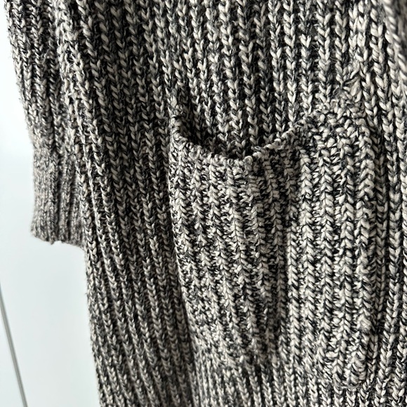 Lucky Brand Black and White Knit Cardigan Long Duster - Picture 3 of 4